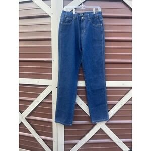 Mission Ridge Denim Mens 32x32 Straight Leg Jeans Blue Heavy Duty Workwear